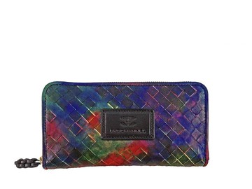Achromo Intrecciato 圓形拉鍊長款錢包/錢包