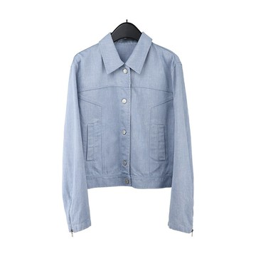 現貨+預購 美式牛仔外套丹寧夾克經典牛仔襯衫-天絲棉短款早春韓系女外套2色74kr53【獨家進口】【米蘭精品】