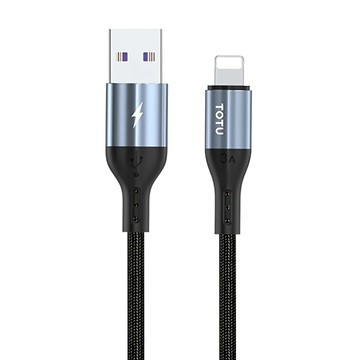 TOTU 拓途 極速2代 Lightning iPhone 編織傳輸線 15W快速充電 3A 0.5M  鐵灰色  1條