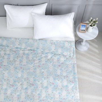 涼被 /美國棉授權品牌 300織/ 夏日涼被 / 眠眠兔 [鴻宇]台灣製-2225藍