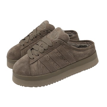 [ACS] adidas 懶人鞋 Campus 00S WTR LO W 女鞋 穆勒鞋 棕 麂皮 厚底 絨毛 JR3731