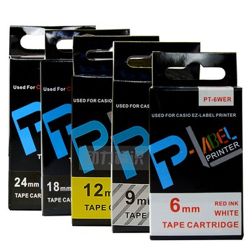 國產標簽色帶 金底黑字12MM 覆膜貼紙 PT-12GD KL/CW-L標簽機