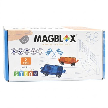 MAGBLOX 磁力車車  橘色+藍色  1盒