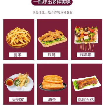 110V美規電炸爐單缸不銹鋼油炸鍋炸薯條機炸雞爐油炸機電炸鍋商用