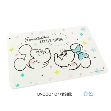 台灣製造 正版授權 迪士尼 米奇米妮 珪藻土吸水地墊-復刻鼠60*40*0.9cm_廠商直送