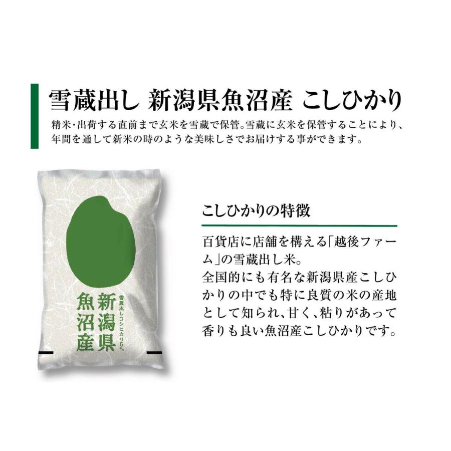 お米 ギフト 越後ファーム雪蔵出し新潟県魚沼産こしひかり5kg ギフト 出産 内祝い お返し 結婚 法事 人気 お歳暮 お見舞い プレゼント