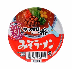 ★まとめ買い★　サンヨー　ミニ　サッポロ一番　丼　みそ　×12個