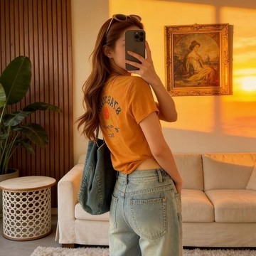 美式復古後背印花短袖t卹女夏季新款修身顯瘦正肩辣妹百搭小上衣 夏季女短袖T卹 正肩背面印花修身上衣 小個子短T