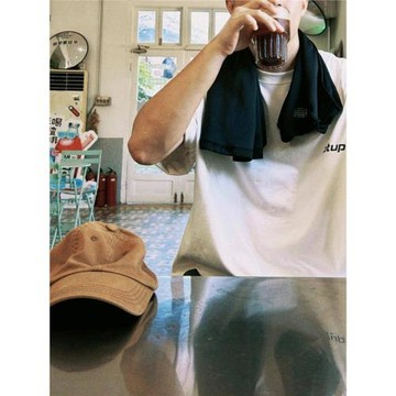 白色重磅純棉短袖t恤男生2025新款夏季寬松美式潮牌青少年上衣服