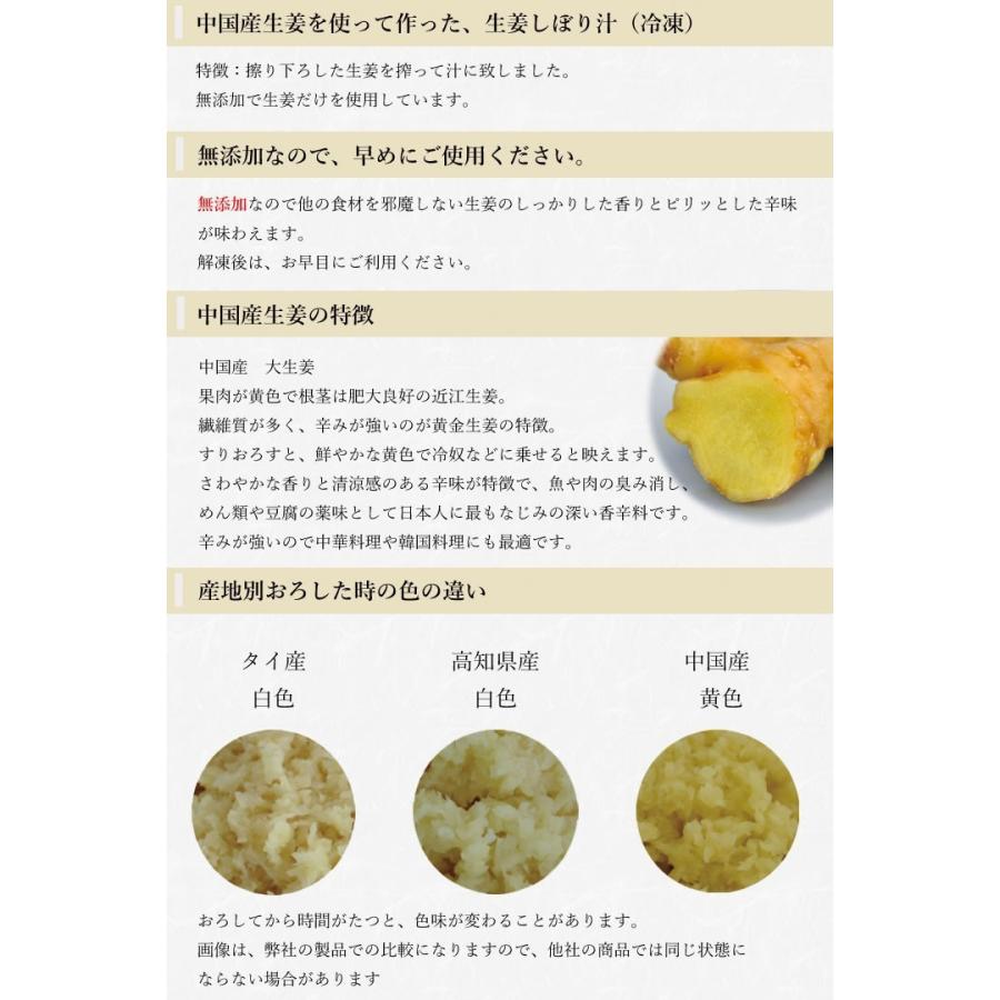 冷凍 生姜汁 5kg 中国産 一次加工品