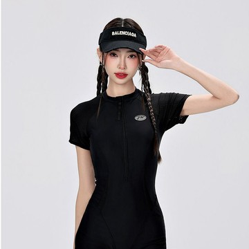 【顯瘦保守競速款】專業游泳館專用 女泳衣 女生泳衣 連體泳衣 平角泳衣 四角泳衣 大碼泳衣女 台灣出貨 免運 2024新