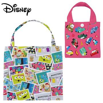 【日本正版】汽車總動員 摺疊 購物袋 環保袋 手提袋 防潑水 CARS 皮克斯 迪士尼 Disney - 900898