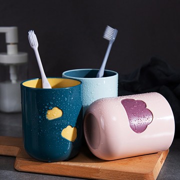 卡通漱口杯牙刷杯情侶一對刷牙杯子喝水杯家用塑料牙缸洗漱杯套裝