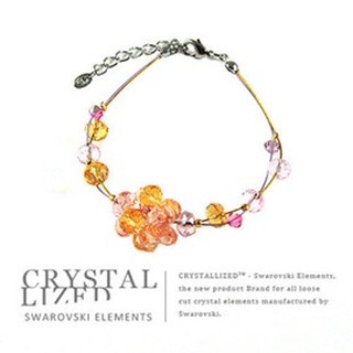 新光飾品-黃色魅影圓珠水晶手鏈