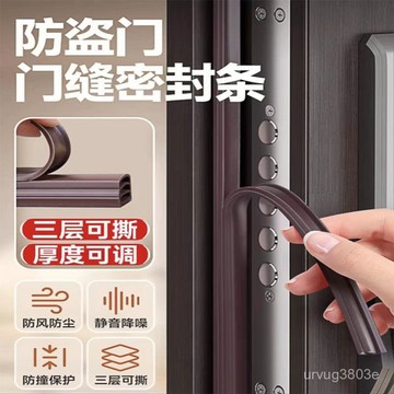 居家日用🔥【多層可撕門縫密封條】窗戶密封膠條防盜門進入戶門房門隔音擋風 FVZV