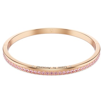 Connexus 手鐲, 圓形切割, `Love is around`, 粉紅色, 鍍玫瑰金色調