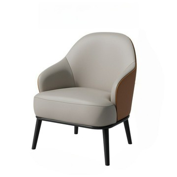 現代意式售樓處洽談桌椅組合輕奢單人沙發椅奶茶店咖啡廳皮藝沙發【0113103DD】