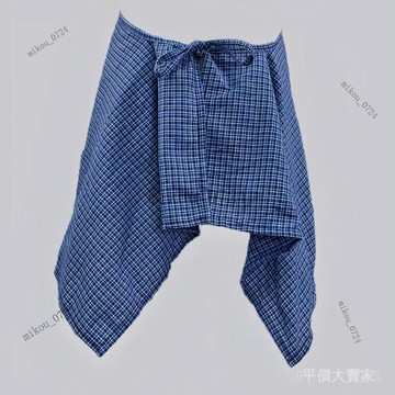 🎇免運特價✨春夏季新款文藝複古不規則下擺係帶學院風青年個性選擇多巴胺格子#免運