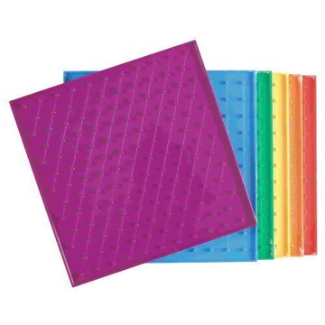 《少年》教具 積木 23 CM 雙面釘板 ( 6 色, 6 PCS )   東喬精品百貨