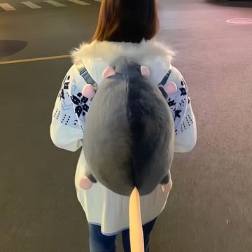 🔥好物優選🔥可愛花枝鼠雙肩包創意老鼠毛絨公仔玩偶揹包仿真鼠鼠送閨蜜禮物包