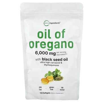 Micro Ingredients, 牛至油，150 粒軟膠囊