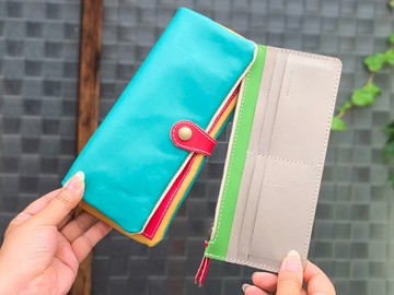 F-PLUMP Bright and radiant MIX 全豐滿錢包 智能手機和存摺 FPW-TWYR-GHYR-W