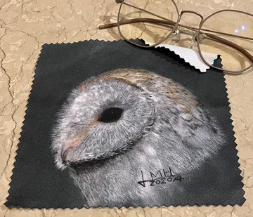 手繪 草鴞 拭淨布 眼鏡布