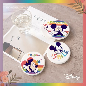 Disney 珪藻土吸水杯墊 彩虹系列(2入/組)(10*10*0.9cm)【收納王妃】