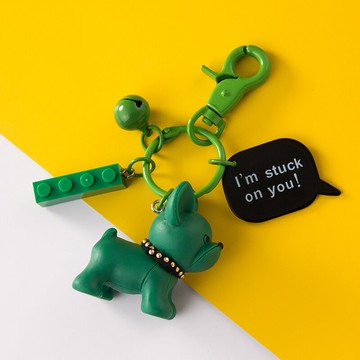 小猛犬鑰匙扣掛件創意個性汽車鏈網紅鎖匙圈環掛飾可愛男女包掛飾