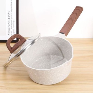 寶寶輔食鍋嬰兒多功能煎煮一體小奶鍋不粘鍋白麥飯石煮粥泡面鍋