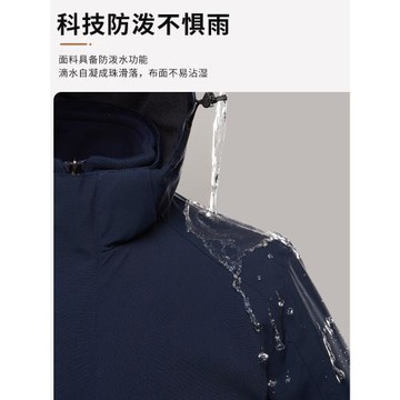 啄木鳥沖鋒衣男三合一兩件套加絨加厚防風防水戶外羽絨保暖外套女