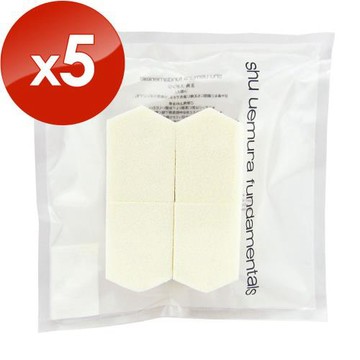 【shu uemura 植村秀】新五角4PCS粉撲 x 5