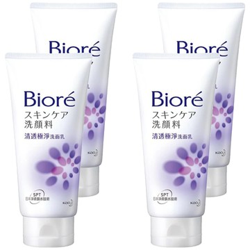 Biore 蜜妮 台灣公司貨 清透極淨洗面乳  100g  4條