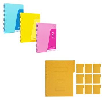 ECO Chungwoon 樂譜夾 A4 20頁 3本組 + 紙質索引資料夾 顏色隨機  1組