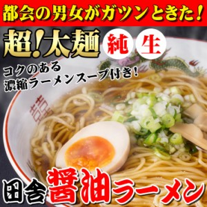 送料無料 讃岐 生極太 醤油ラーメン 4人前スープ付 生中華麺 中華そば ♪