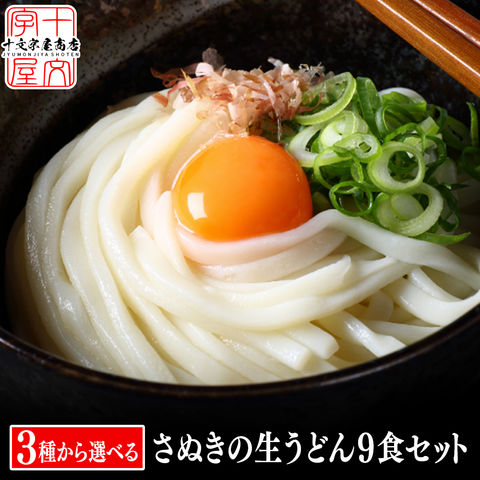 製麺所から打ち立て直送 3種類から選べる 本場香川の 讃岐うどん 9人前 300g×3袋 9食セット 釜玉 ぶっかけ 生麺 グルメ 食品 お取り寄せ ポスト投函 1000円 ポッキリ メール便 送料無料 tkjb