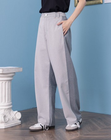 shadow顯瘦好比例仿牛仔直筒寬褲 (兩色)