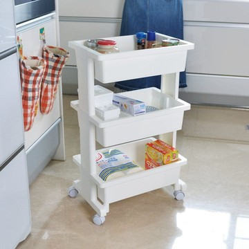 日製活動式收納置物三層推車 單一規格