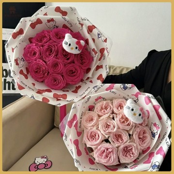 爆款熱推💖全臺免運  畢業花束 HelloKitty永生花束凱蒂貓花束送女友閨蜜生日禮物紀念日 MBWE