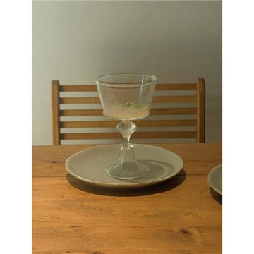 Shinymomo創意復古高腳手工玻璃杯ins法式送禮甜品杯輕奢雞尾酒杯