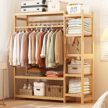 ??簡易掛衣架衣架落地立式衣柜臥室衣服房間家用現代簡約收納衣帽架