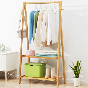 HappyLife 楠竹可折疊衣帽架 86公分 Y12346