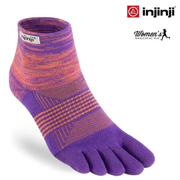 Injinji Trail 女款野跑避震吸排五趾短襪/五趾襪/五指襪 3874紫