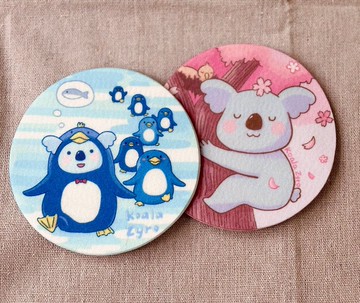 懶懶無尾熊吸水止滑杯墊