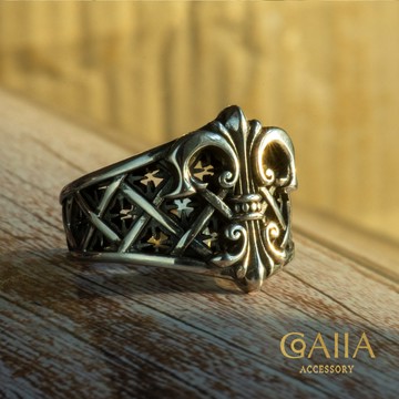 S925銀戒。誓言的鳶尾花 | LU