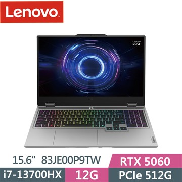 Lenovo LOQ 83JE00P9TW 灰(i7-13700HX/12G/512G SSD/RTX5060/15.6/W11)