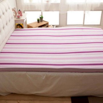 LAMINA品味條紋平面8cm記憶床墊紫-雙人