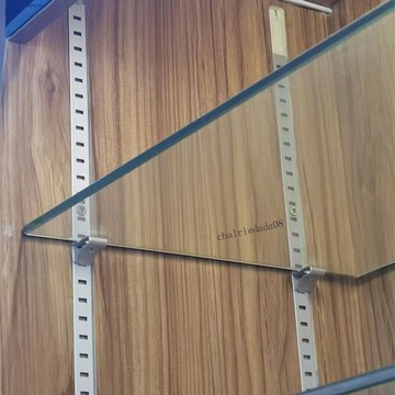 臺彎發貨 全店免運  鋼橫孔柱超市酒櫃玻璃層板託不鏽鋼A柱鋁碼仔層板傢俱櫃木板配件