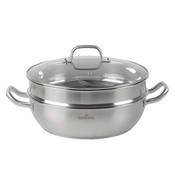 QUEEN SENSE 不銹鋼雙層蒸鍋 電磁爐適用 28cm  1個