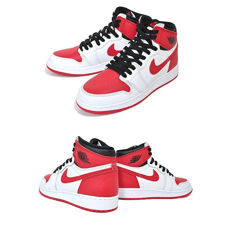 ナイキ エアジョーダン 1 レトロ ハイ OG ガールズ NIKE AIR JORDAN 1 HIGH OG GS white/university  red-black 575441-161 レディース ホワイト レッド ブラック | LINEブランドカタログ